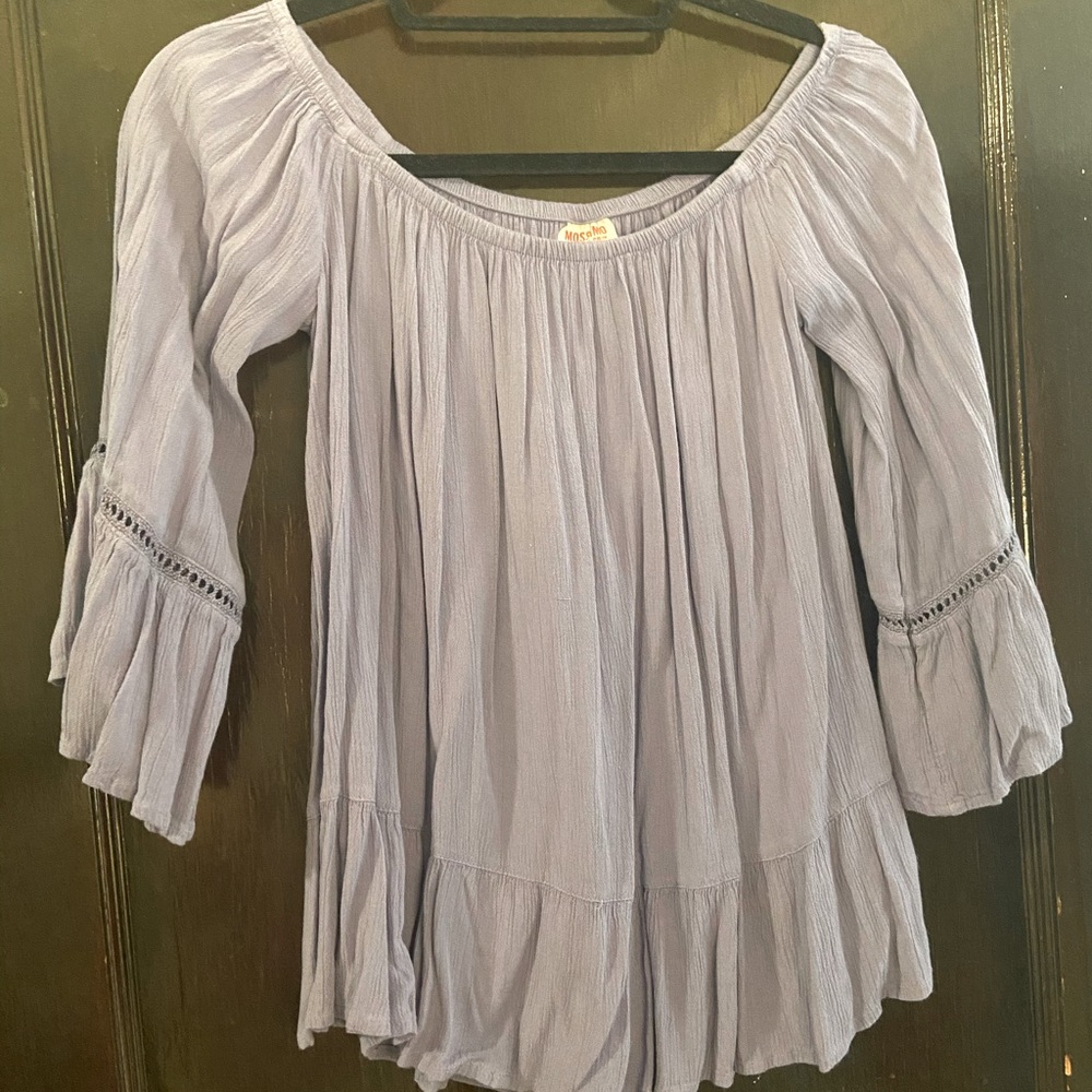 Mossimo Lilac Off The Shoulder Top
